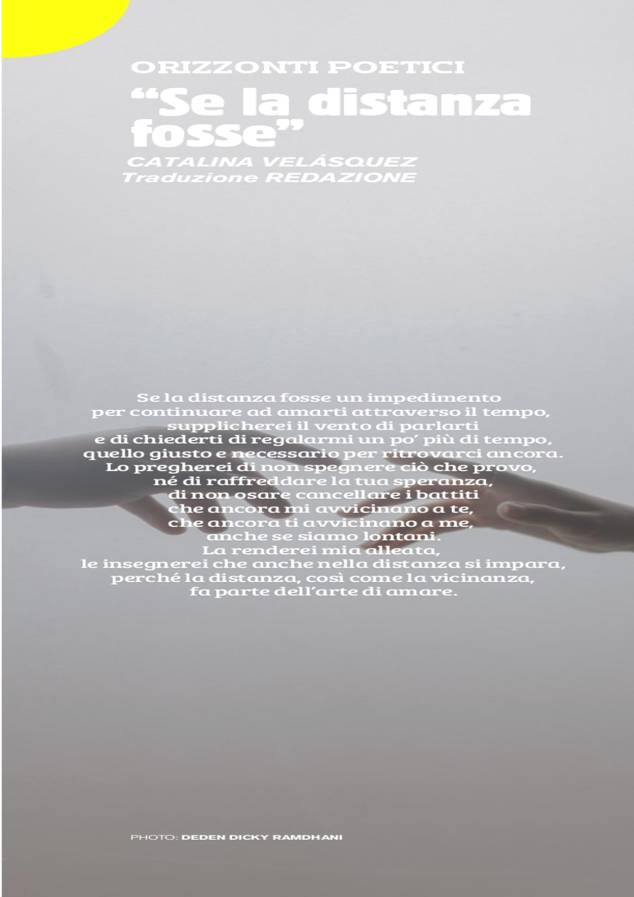 “SE LA DISTANZA FOSSE